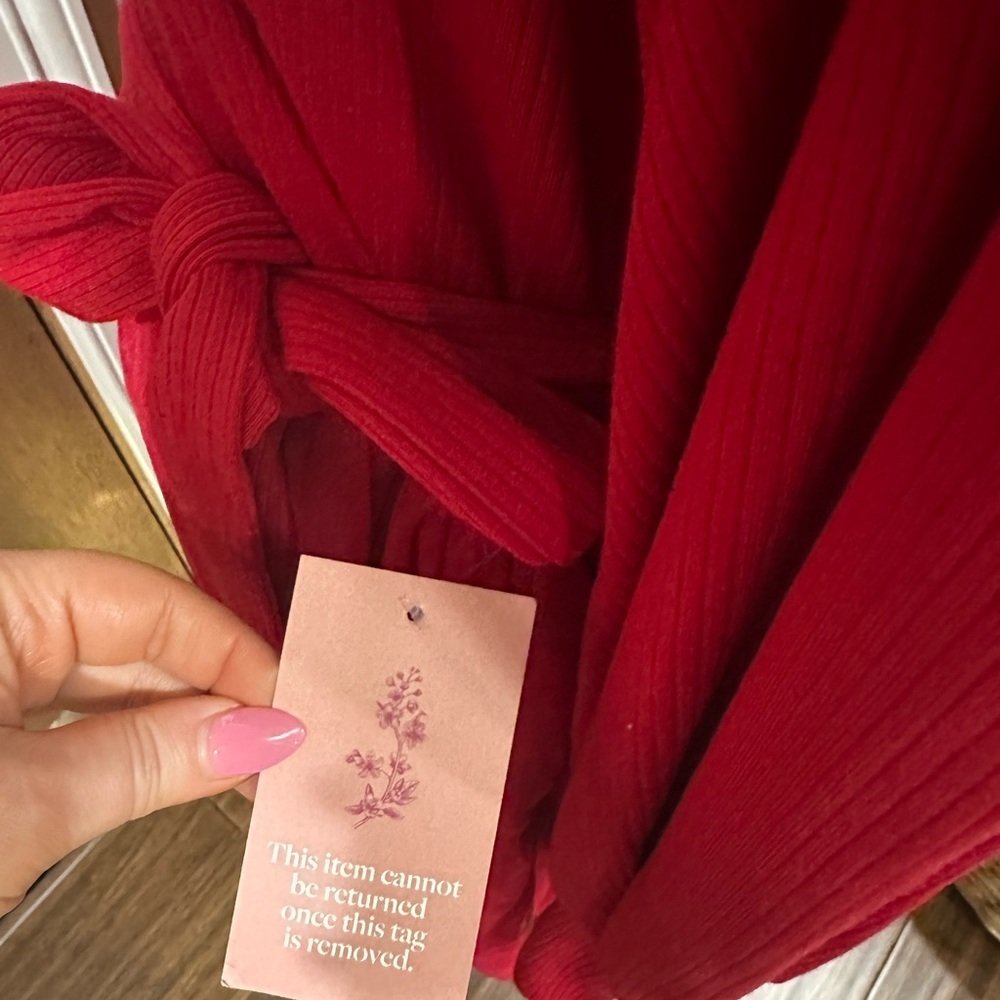 Ivy City Co Short Cosette Dress Red Tiered Tulle Ribbed Knit Size 1X NWT - Picture 8 of 11